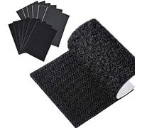 Double Sided Sticky Pads Hook and Loop Adhesive Back Fastening Tape for Home, Office, School and Workshop Use, 6 Pairs 11CM x 15CM