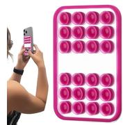 Double-Sided Suction Base Mobile Phone Holder, Silicone Suction Handle with Mirror, for Desk, Car, Wall, Shower, Men, Women, Driving on the Go