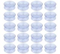 Double Sided Suction Cups, 20 Pcs Double Sided Suckers Pads Glass Table Top Suckers, 3 cm PVC Plastics Suction Pads for Glass Table, Non-Slip Transparent Glass Suckers for Mirror Windscreen Suckers