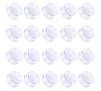 Double Sided Suction Cups, 20 Pcs Double Sided Suckers Pads Glass Table Top Suckers, 3 cm PVC Plastics Suction Pads for Glass Table, Non-Slip Transparent Glass Suckers for Mirror Windscreen Suckers