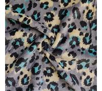 Double Sided Supersoft Cuddle Fleece Fabric Material Grey Leopard, 1Mtr 150cmx100cm