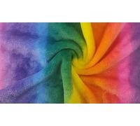Double Sided Supersoft Cuddle Fleece Fabric Material Rainbow, 1/2Mtr 150cmx50cm