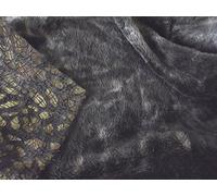 Double Sided Supersoft Cuddlesoft Fabric Material - Multi Black Leopard, 1Mtr 150cmx100cm