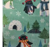Double Sided Supersoft Cuddlesoft Fleece Fabric Material Winter Wonderland, 1Mtr 150cmx100cm