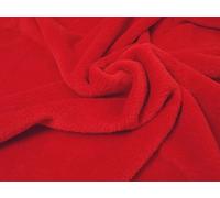 Double Sided Supersoft Cuddlesoft Velboa Fabric Material - RED, 1/2Mtr 150cmx50cm