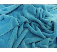 Double Sided Supersoft Cuddlesoft Velboa Fabric Material - Turquoise, 1Mtr 150cmx100cm