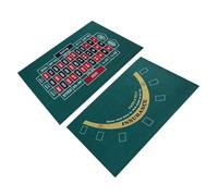Double-sided Tabletop Felt- Blackjack and Texas Hold' em Available Table Mat - Green Tablecloth - Roulette Tabletop Layout Mat Card Game Accessories