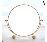 Double Sided Tabletop Makeup Mirror 1 X/3X Magnifying, Free Standing Table Vanity Mirror On Stand With 360° Rotation,Gold Round Makeup Mirror Desktop Bedroom Desktop Mirror