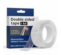 Double Sided Tape Heavy Duty,3m Strong Double Sided Mounting Nano Tape,Multipurpose Clear Adhesive Picture Hanging Strips,Removable Adhesive Sticky Tape for Poster Walls Decor Carpet (Pack 1)