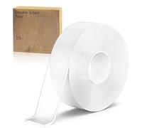 Double Sided Tape Heavy Duty, Nano Removable Adhesive Mounting Tape Wall Decor, Clear Sticky Picture Hanging Adhensive Transparent Strips Command Tapes for Poster Art Craft Home Office School (9.85FT)