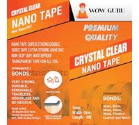 Double Sided Tape Heavy Duty, Strong Nano Mounting Tape Extra Large(5.0m * 3.0cm) Multipurpose Clear Adhesive Tape Picture Hanging Strips, Removable Sticky Pads Poster Tape for Walls Decor Carpet Tape