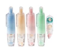 Double-Sided Tape Pen | 4-Piece Multifunctional Craft Dispenser | 360 Degree Rotating Correction Tape - for Journaling Office Packaging Art Home Photo Projects