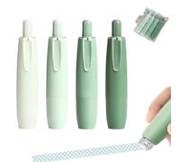 Double Sided Tape Pens, 4 Pack Adhesive Press Glue Pen Correction Tape Glue Tapes Roller For Crafting, Cards, Photo, Album (Green)