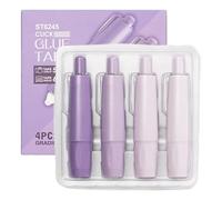 Double-Sided Tape Roller - 4 Piece Retractable Adhesive Dispenser for Scrapbooking & Crafts | Sticky Tape for Home, School, Office, DIY Projects, Paper, Journaling Cards and Photos