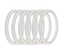 Double Sided Tape Thin 6 Rolls Self-Adhesive White Tape for Crafts, Sewing, Scrapbooking, Card Making, Gift Wrapping, DIY Projects, 6 mm x 10 m, Strong and Easy to Tear