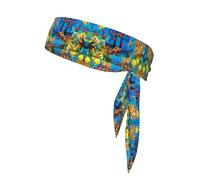 Double-Sided The Underwater World Tropical Fish Printed Bandana For Men And Women For Football,Yoga,Fitness,Ninja Headband