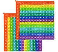Double-Sided Times Table Poppet 12x12 Math Fidget Toy for Kids, Maths Games, Learn Times Tables & Addition with this Multiplication Pop It, Engaging Times Tables Games & Stress Relief