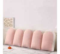 Double-Sided Upholstered Headboard Pillow, Large Backrest Cushion, Detachable Bolster for Couch, Bed and Chair,Pink,90cm/35.4in