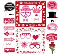 Double Sided Valentines Day Inflatable Photo Booth Selfie Frame & Props Set Giant Dual-use Red Heart Selfie Photo Booth Picture Frame Love Party Photo Props for Wedding Anniversary Party Supplies
