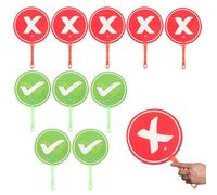 Double-Sided Voting Paddle, Classroom Tool, 9 Inch Teacher Student Interaction Paddles with Construction, Teaching Paddles, Educational Paddle Set, Voting for Kids Boys Girls Children Games