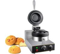 Double Sided Waffle Maker, Heating Burger Maker with Uniform Heat Distribution, Anti-Scald Handle, Perfect for DIY Stuffed Waffles and Quick Meals