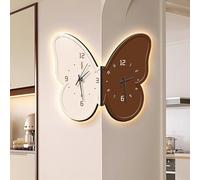 Double Sided Wall Clock with LED Light, Translucent Illumination, Three-Level Dimming, Battery Powered for Bedroom, Living Room, Office, Store