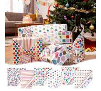 Double-Sided Watercolor Gift Wrapping Paper Roll, Colorful Gift Wrapping Tissue Paper, Gift Wrapping Paper Roll, Recyclable Gift Wrap for Birthday, Christmas, Wedding, Anniversary (6PC)