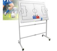 Double-Sided Whiteboard on Wheels for Coaching, Dry-Erase Board with Magnetic Markers and Eraser for Basketball, Soccer, and Volleyball Coaches