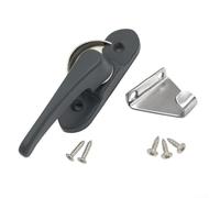 Double-sided Window Lock Buckle Made from Stainless Steel with Bidirectional Option, Designed to Improve Home Window Safety (Grey)