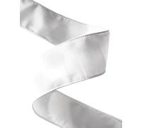 Double-Sided Wired Velvet Ribbon, White, 9 m