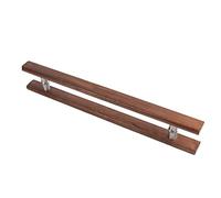 Double-Sided Wooden Door Handle Replacement, H-Shape Push Pull Grab Bar for Glass & Wood Doors, Ideal for Studio, Office, Kitchen