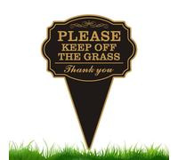 Double Sided Yard Sign, Stay Off Grass with Stake, 10"x14" Please Keep Off the Grass Lawn Display, Rust-Free Metal for Garden, Weatherproof UV Printed for Outdoor Use (KEEP OFF THE GRASS-1PACK)