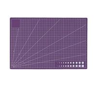 Double SidedGridded Lines Cutting Board, A3 Self Healing PVC Cutting Mat for Art Craft Fabric, Quilting, Sewing Scrapbooking(Purple) Office Supplies