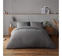 Voltico Silentnight Supersoft Duvet Cover Set Double Size Charcoal Bedding Voltico Charcoal Double
