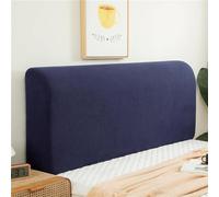 Double/Single Bed Headboard Cover Velvet Padded Bed Headboard Slipcover Super King Size Small Bed Protector Slipcover for Bed Headboard Dustproof Decoration ( Color : Navy Blue , Size : 190cm/75in )