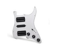 Double Single Double Electric Guitar Plate Front Cover Circuit Assembly Panel Pickup Assembly 2t1v Electronic (Color : White bk)