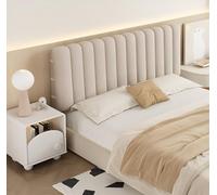 Double/Single Headboards for Beds, Velvet Headboard Cushion, Peel and Stick Anti-collision Wall Padding, Upholstered Headboard for Bedrooms, Children's Rooms, Two Installation Methods ( Color : Brown