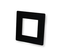 Double & Single Light Switch Surround Acrylic Finger Plate Panel Socket Multiple Colours (Single, Black)