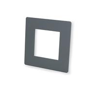 Double & Single Light Switch Surround Acrylic Finger Plate Panel Socket Multiple Colours (Single, Dark Grey Frost)