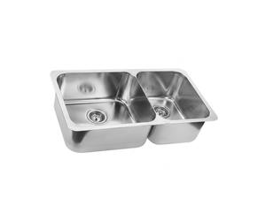 Double sink SS, polished 600x320 mm - 1 PC Osculati - 50.186.80 - 5018680
