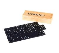 Double Six Black Dominoes - 28 Classic Board Pieces, Smooth Resin Construction, Compact Carry Case | Timeless Family Play Activity For Boys Girls Social Party V