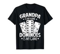 Double Six Domino Grandpa Domino Player Dominoes Game Lover T-Shirt