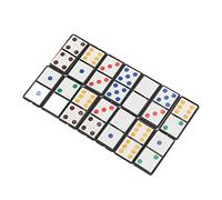 Double Six Dominoes Set, 28Pcs Plastic Portable Board Game, Interactive Learning with Colorful Dot Design for Family Fun, Party Activities, and Children's Educational Play