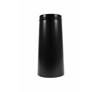 Double Skin Narrowboat Chimney Plain Black 12" x 6" - Black Boat Stove Chimney Flue Pipe - Fits 6” Roof Collar