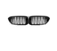 Double Slat Grill For BMW For 5 Series For G30 For G38 Pre-LCI 2018 2019 2020 Front Grills Bumper Kidney Hood Grille Car Glossy Black(Double Slat)