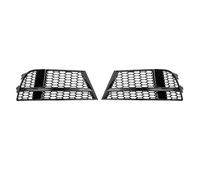 Double Slats Grill For A3 8V 2017-19 8V3807681AB Fog Light Grille Cover Glossy Black Car Front Honeycomb Mesh Grill Front Bumper Mask