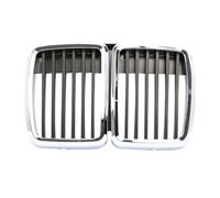 Double Slats Grill For BMW E30 For M3 3 Serie 1982-1991 Front Hood Kidney Grille Chrom Black Front Bumper Mask