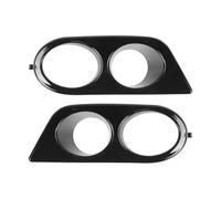 Double Slats Grill For BMW E46 For BM3 2001 2002 2003 2004 2005 2006 Car Dual Hole Surround Air Duct Grille Racing Style 2X Front Bumper Fog Light Cover Front Radiator Grille Frills(Glossy Black)