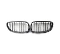 Double Slats Grill For BMW E60 E61 For M5 5 Series 2004 2005 2006 2007 2008 2009 1Pair Car Front Kidney Grille Carbon Fiber ABS Racing Grills Front Bumper Mask