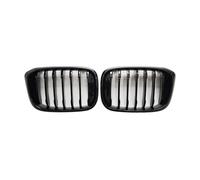 Double Slats Grill For BMW X3 X4 G01 G02 G08 2018-2021 Glossy Black Front Bumper Racing Grill Body Kits 2Pcs Kidney Grille Single/Dual Slat Style Front Hood Bumper Grille Grill(Slat1)